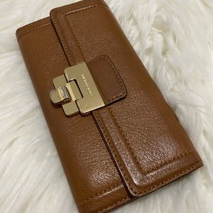 Michael Kors Tri-Fold Brown Leather Wallet